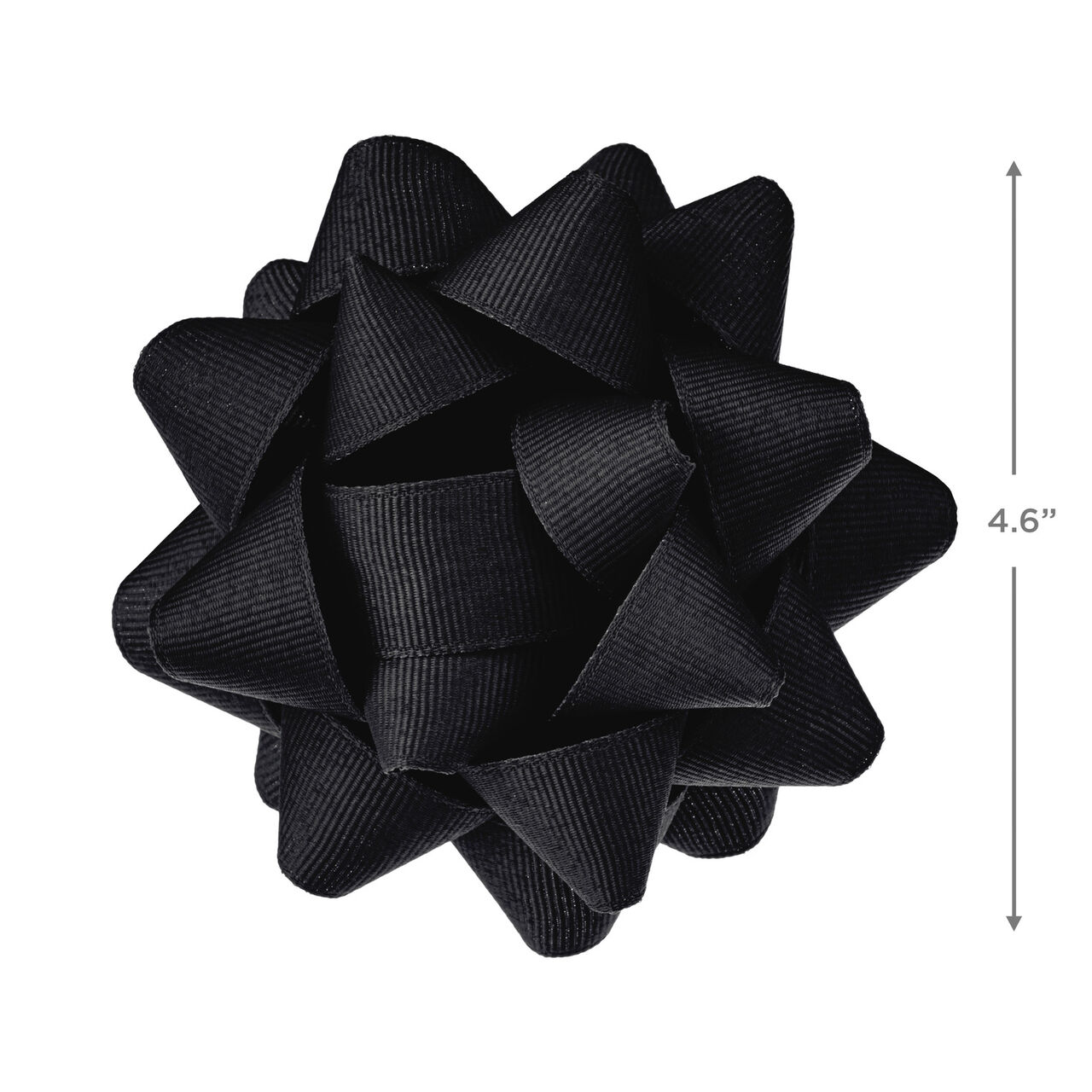 Black Grosgrain Ribbon Gift Bow, 4.6", Black, large image number 1