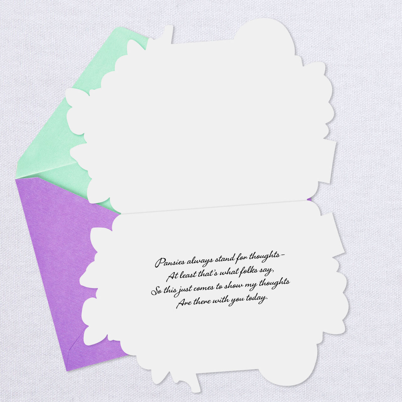 Pansy Thinking of You Card, , large image number 2