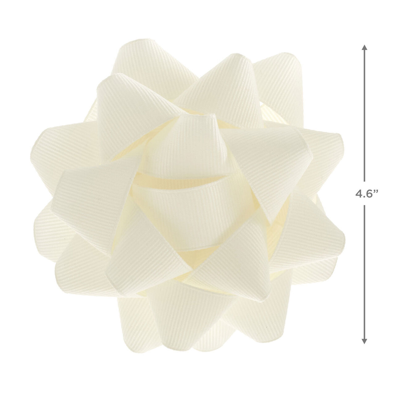 4.6" Cream Grosgrain Ribbon Gift Bow, Cream, large image number 1