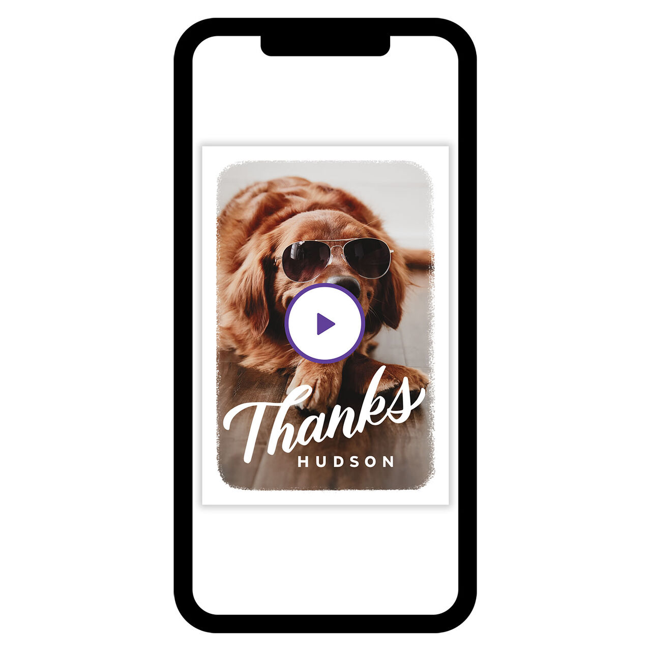 Personalized White Outline Thank-You Photo Card  image number 7