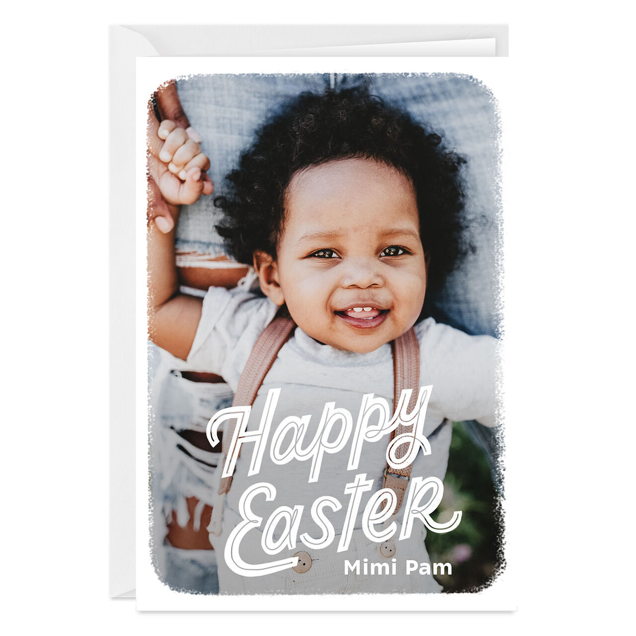 Personalized Happy Easter Lettering Photo Card  image number 0
