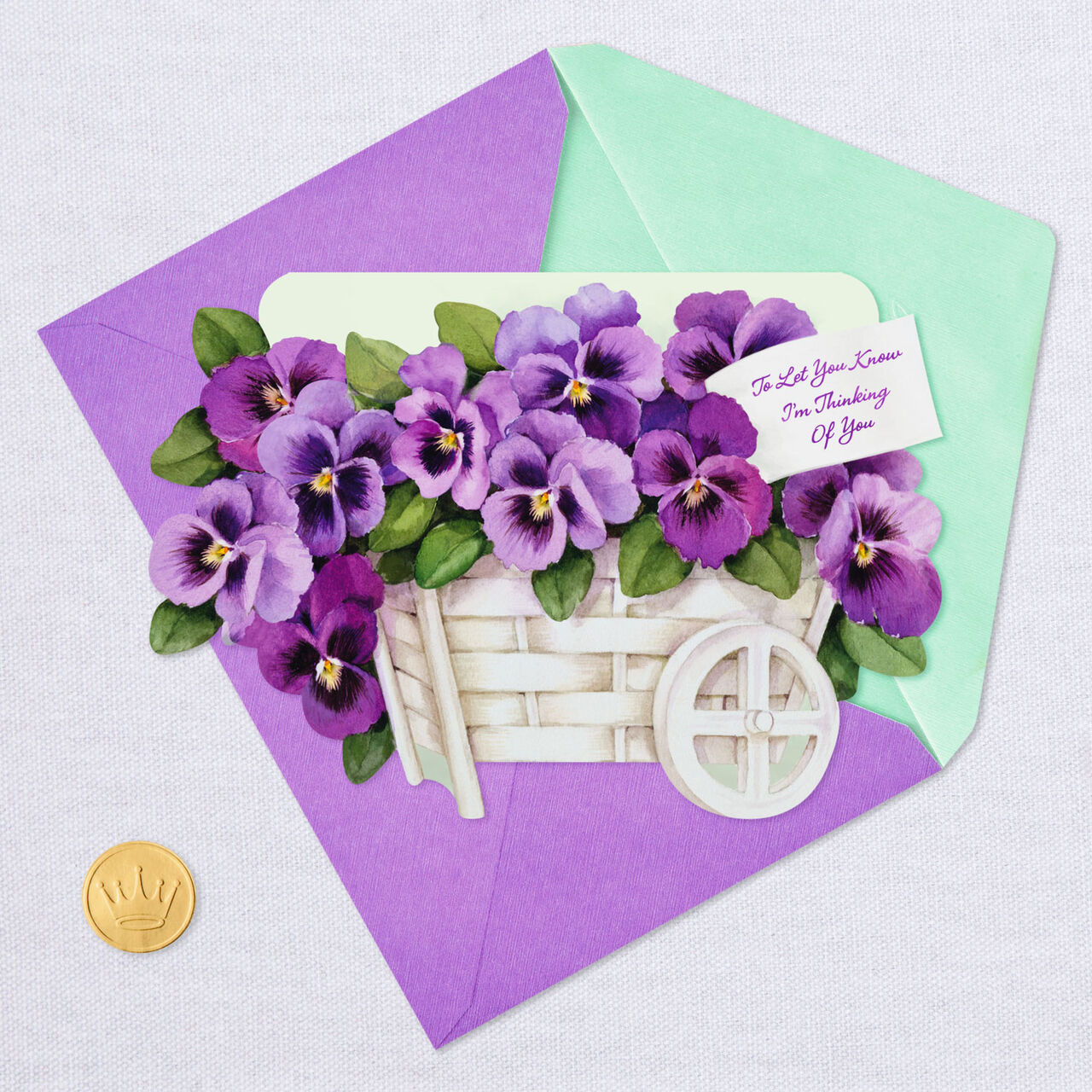 Pansy Thinking of You Card, , large image number 4