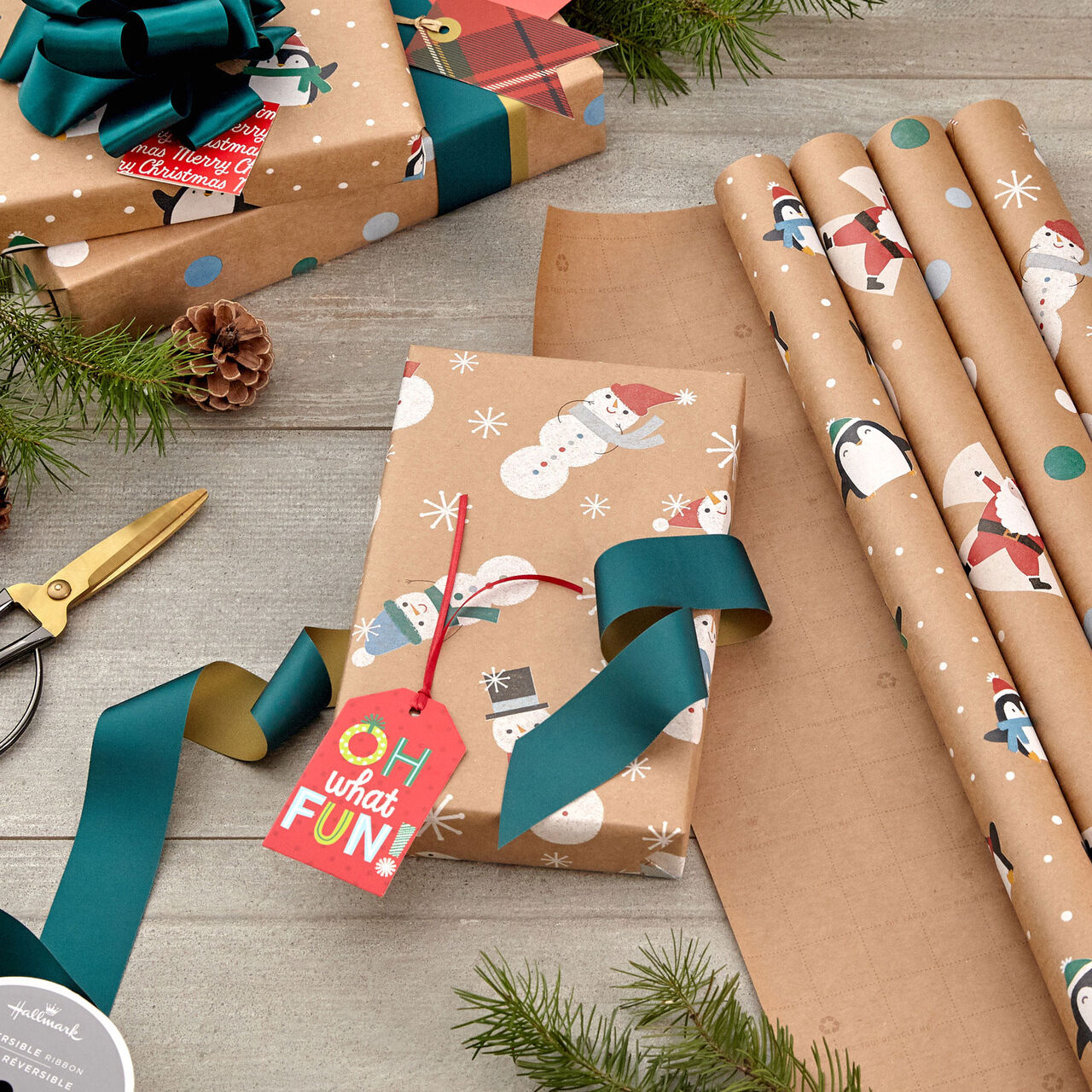 Kraft Christmas Wrapping Paper for Kids  image number 1
