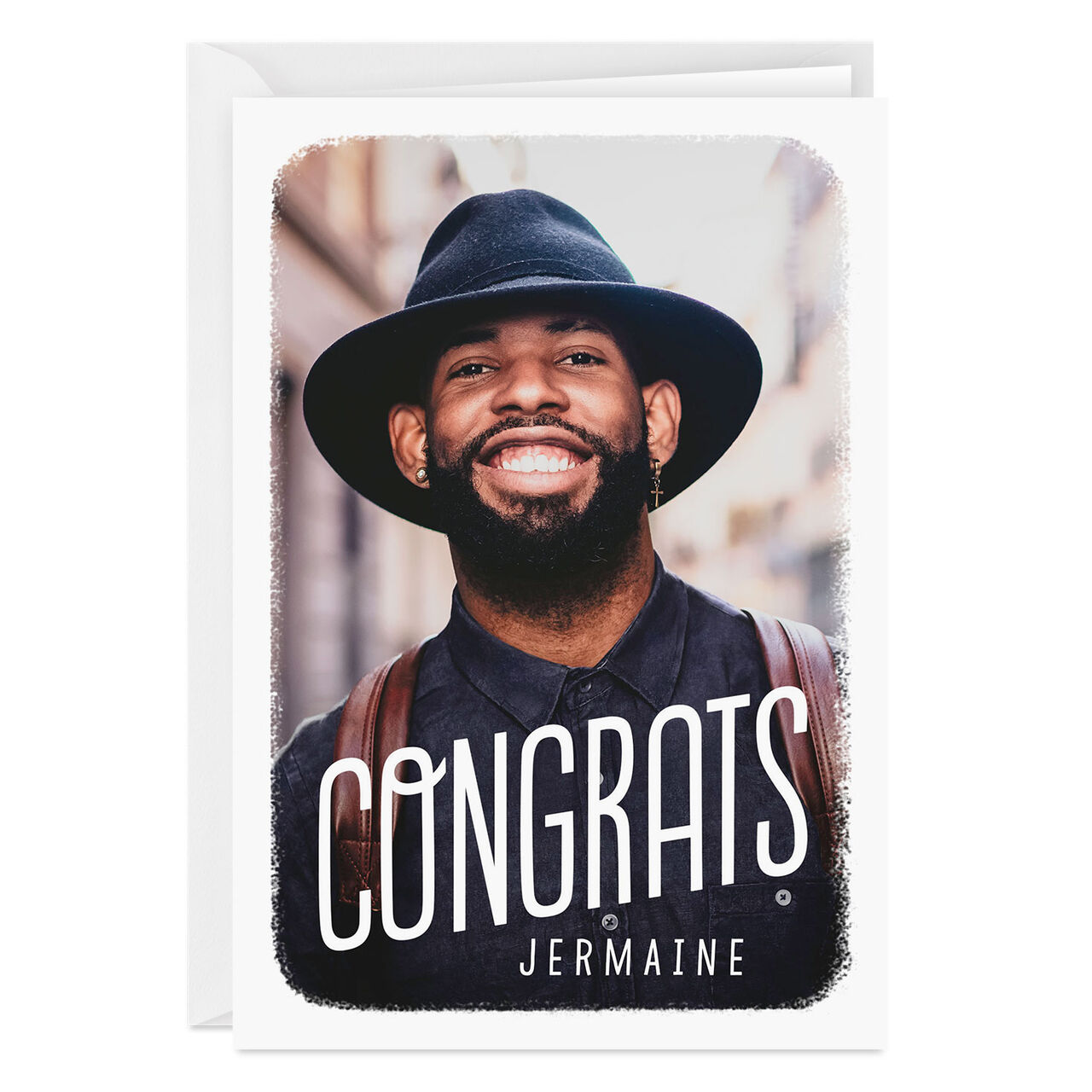 Personalized Full Photo Congratulations Photo Card, , large image number 0