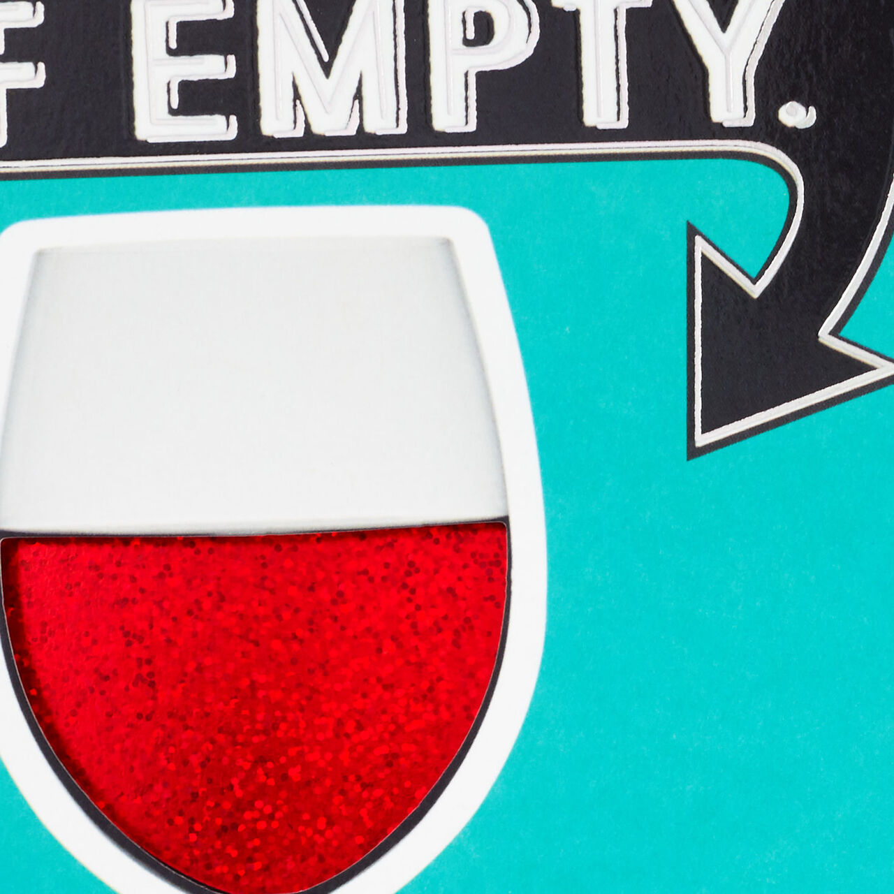 Glass Half-Full of Wine Birthday Card, , large image number 4