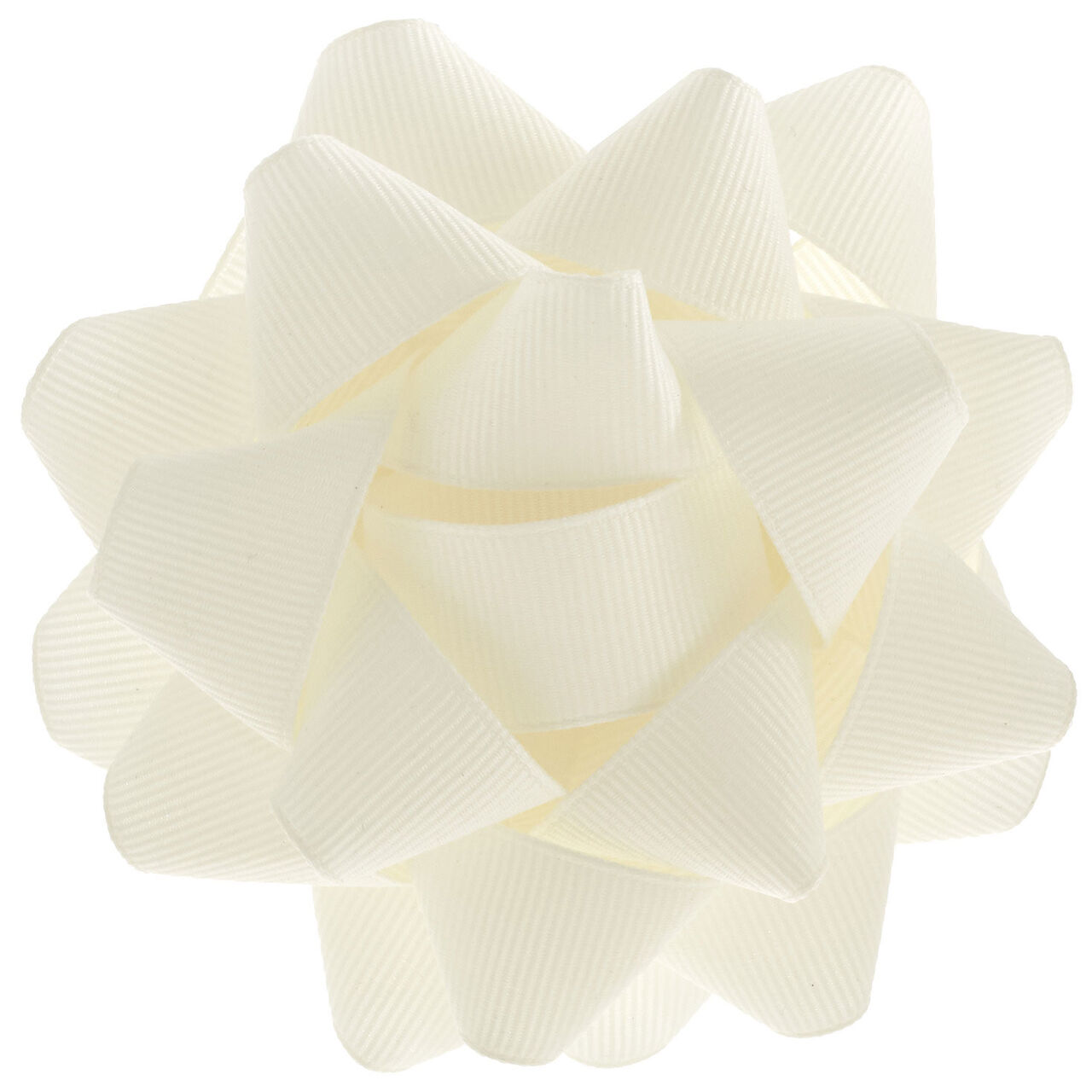 4.6" Cream Grosgrain Ribbon Gift Bow, Cream, large image number 0