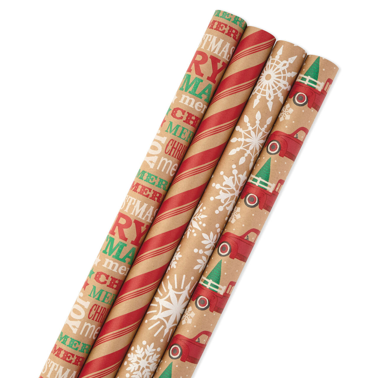 Colorful Kraft Assortment Christmas Wrapping Paper  image number 0