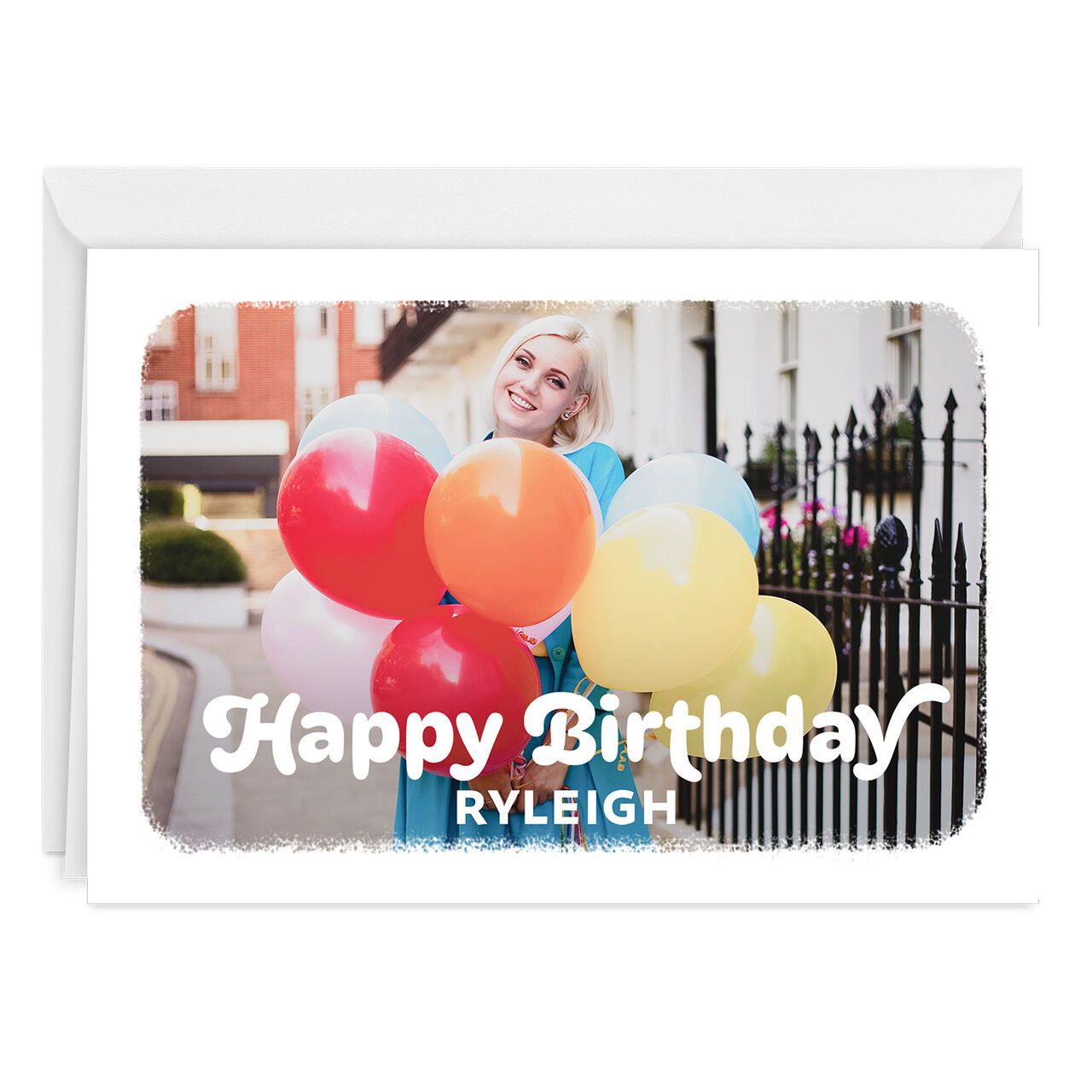 Personalized Full Photo Birthday Photo Card, 5x7 Horizontal, , large image number 0