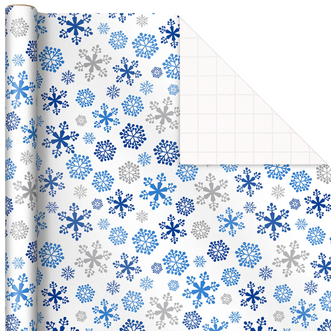 Winter Wonder 4-Pack Blue and White Wrapping Paper Wrap Square image number 3
