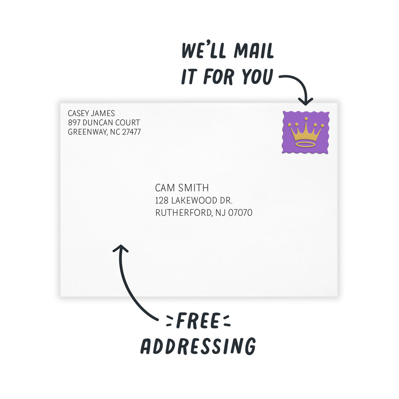 Personalized White Outline Thank-You Photo Card  image number 5