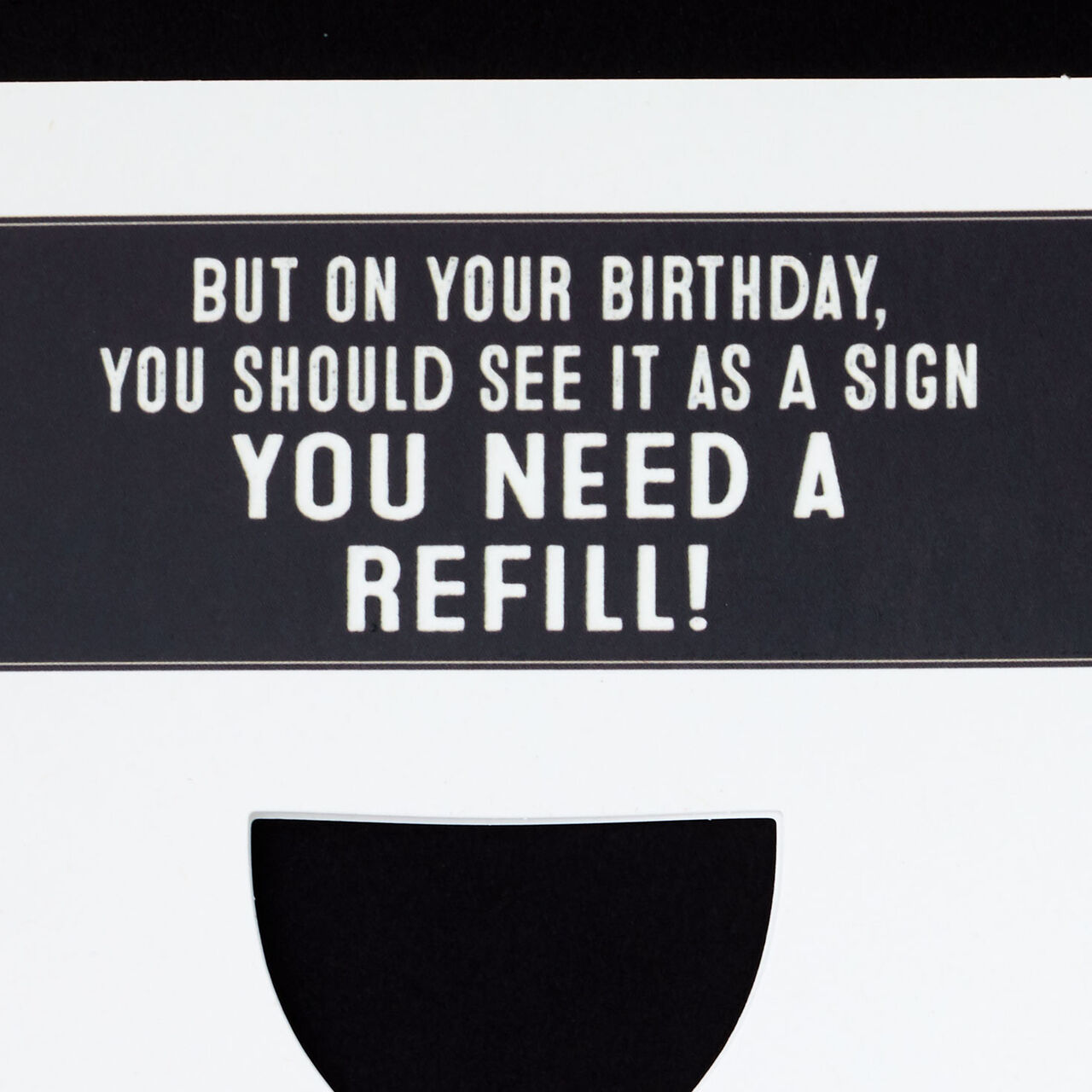 Glass Half-Full of Wine Birthday Card, , large image number 1