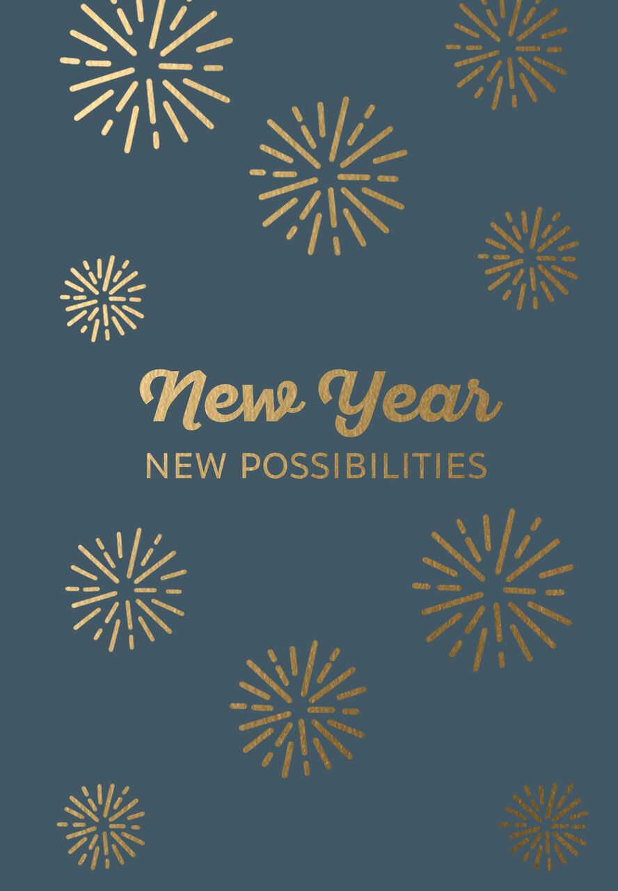 Shining Possibilities Happy New Year Card