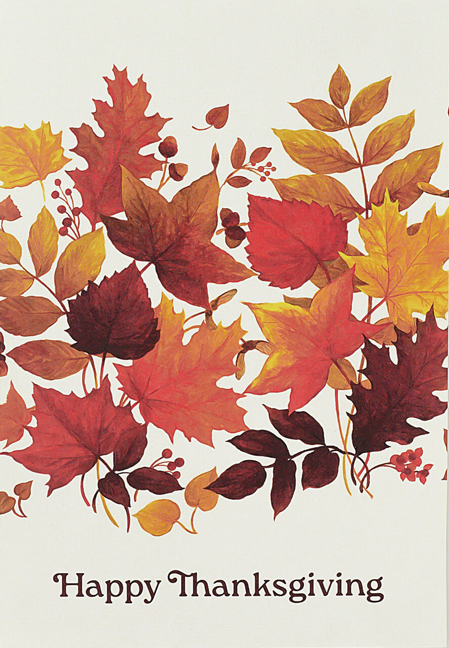 Autumn Leaves Thanksgiving Card