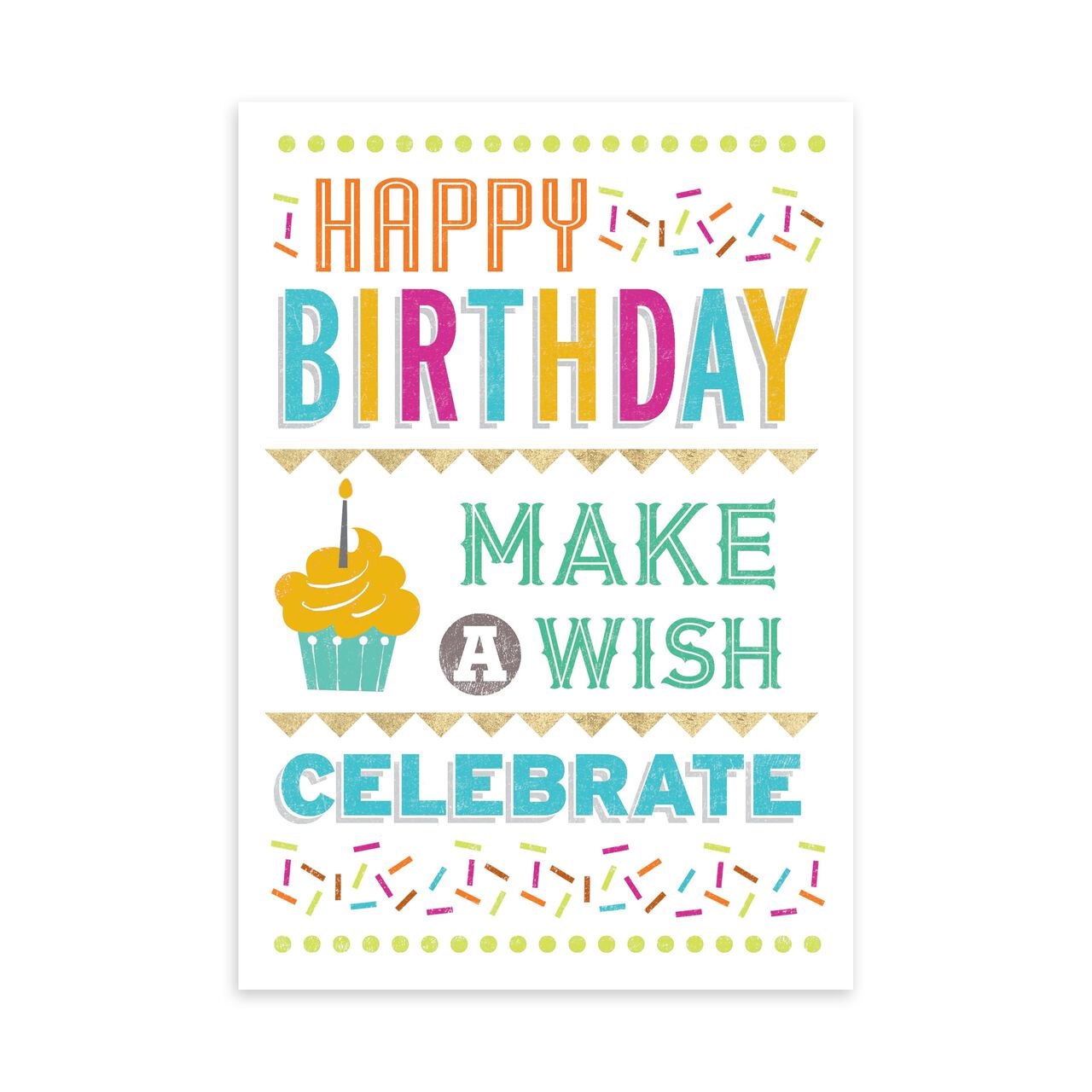 Colorful Wishing Birthday Card image number 0