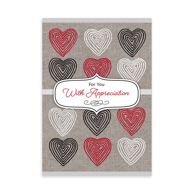 Appreciation & Hearts Valentine’s Day Card