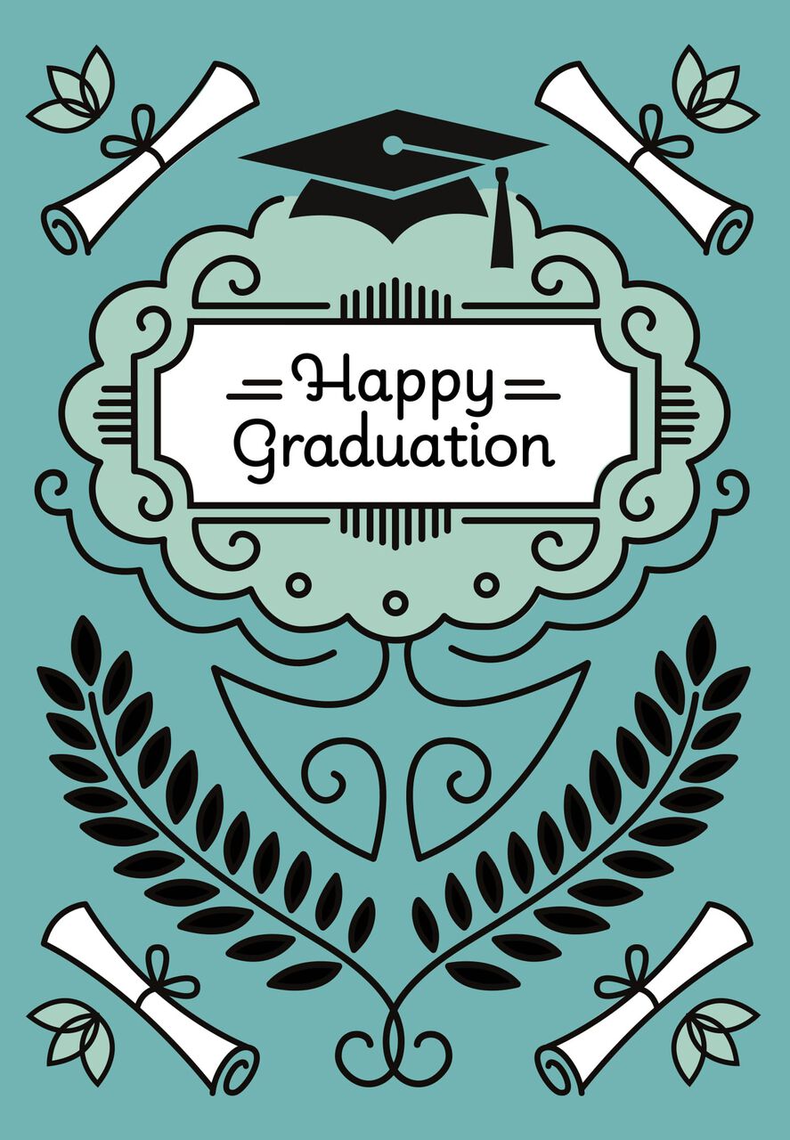 Diploma Illustration Graduation Card