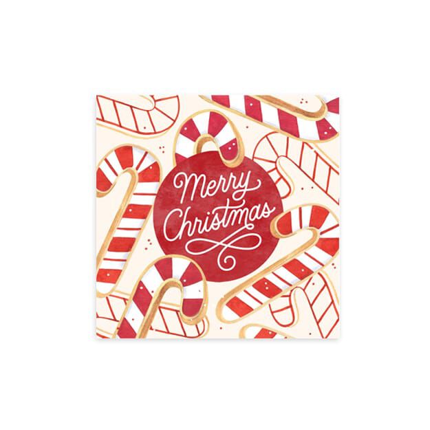 Candy Canes Merry Christmas Card