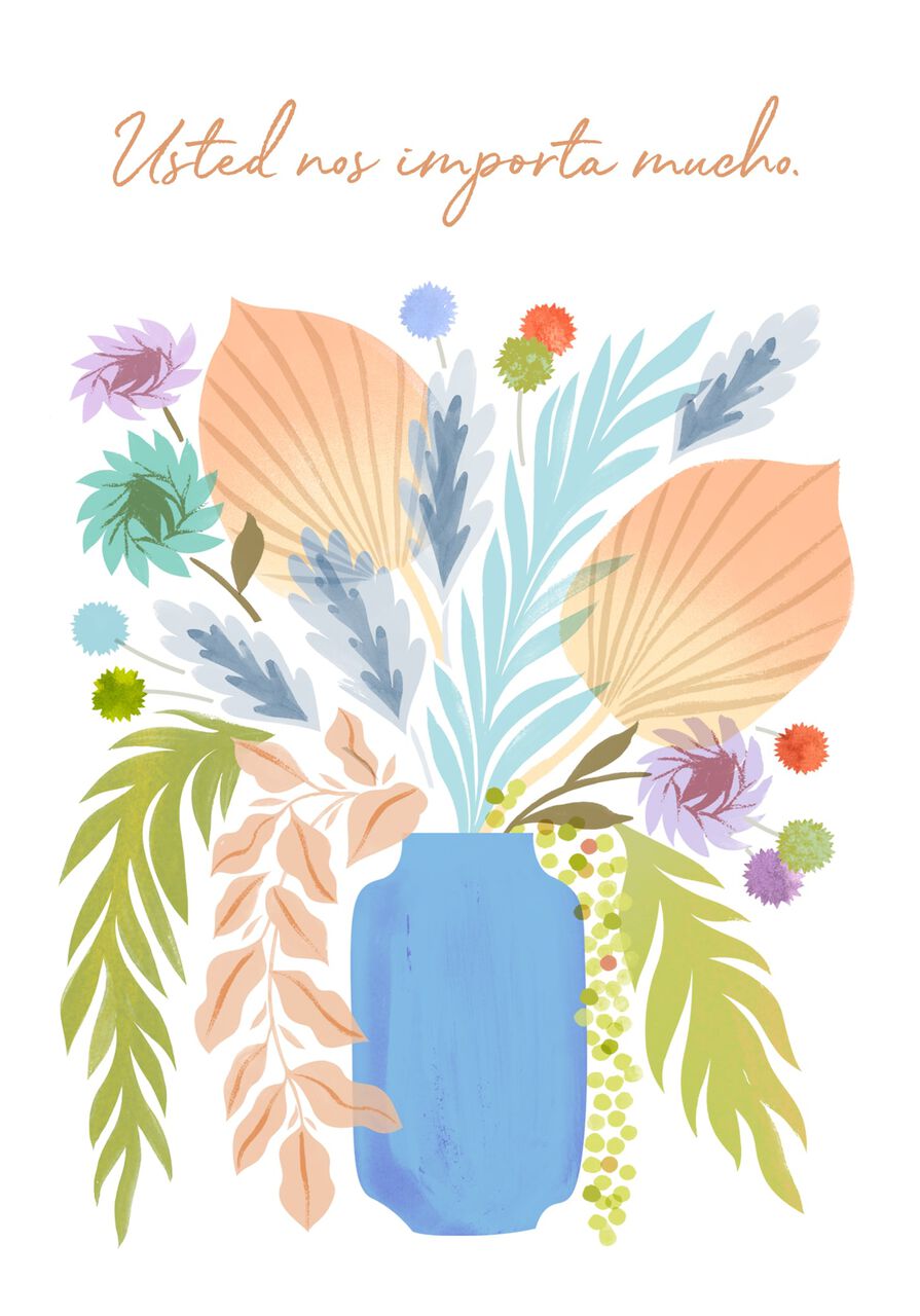 Botanical Arrangement Spanish Appreciation Card