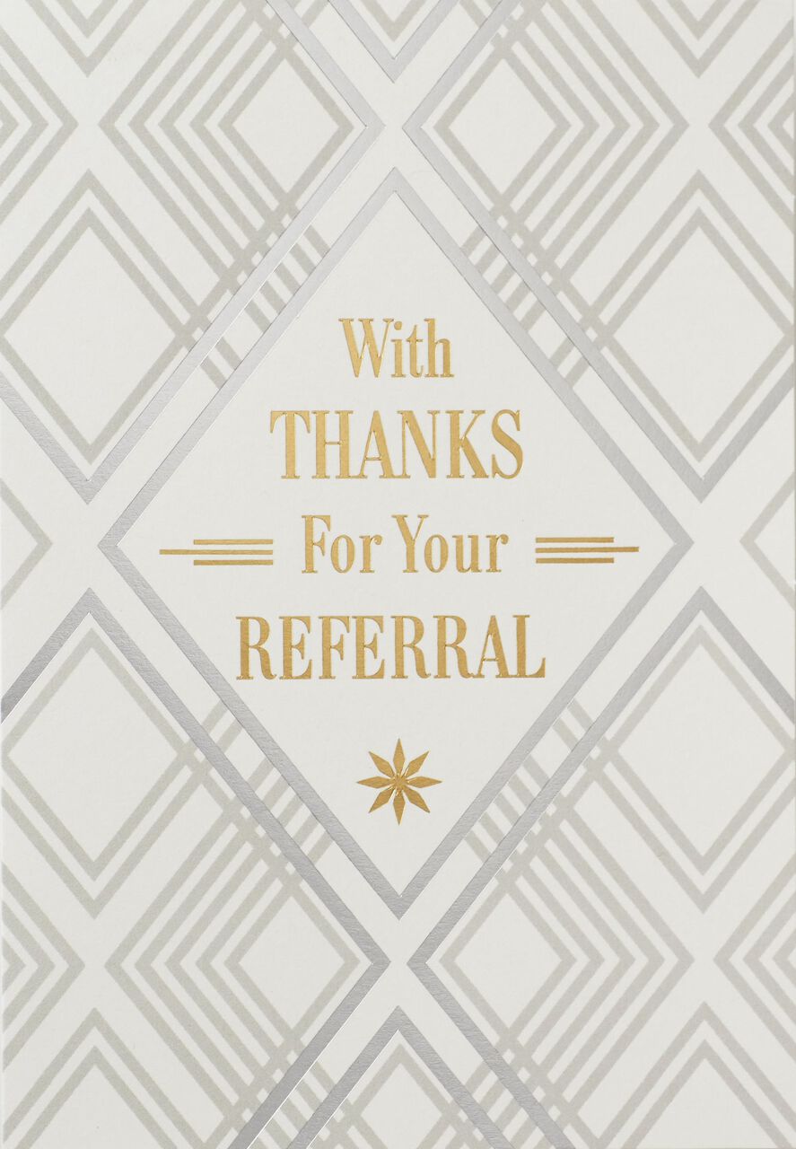 Gold & Silver Referral Thank You Card