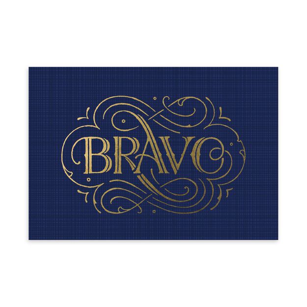 Gold Bravo Graduation Card