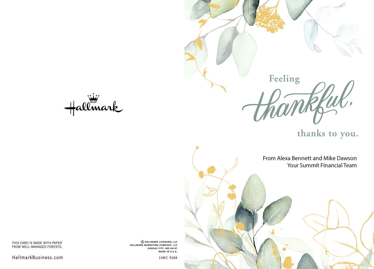 Feeling Thankful Thank You Card
