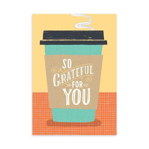 Coffee Cup & Grateful Appreciation Card