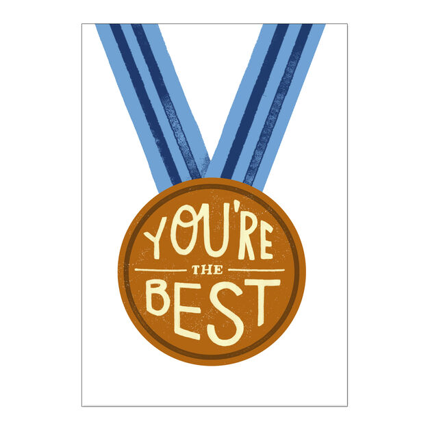 The Best Gold Medal Employee Appreciation Card