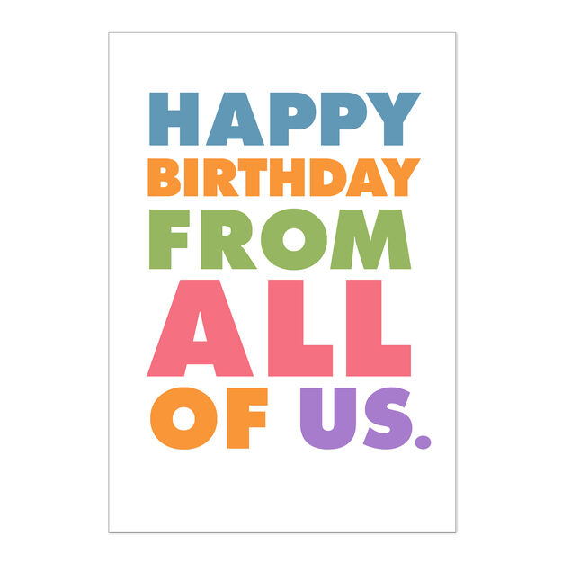 From All of Us Happy Birthday Card