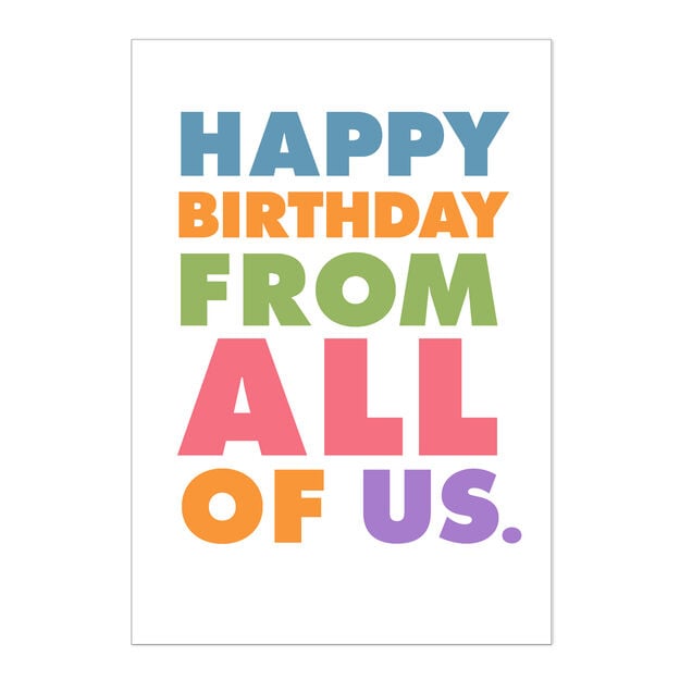 From All of Us Happy Birthday Card