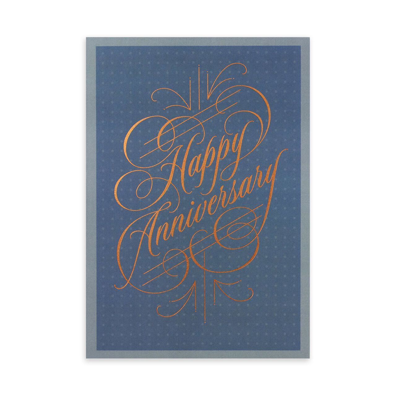 Copper Calligraphy Work Anniversary Card image number 0