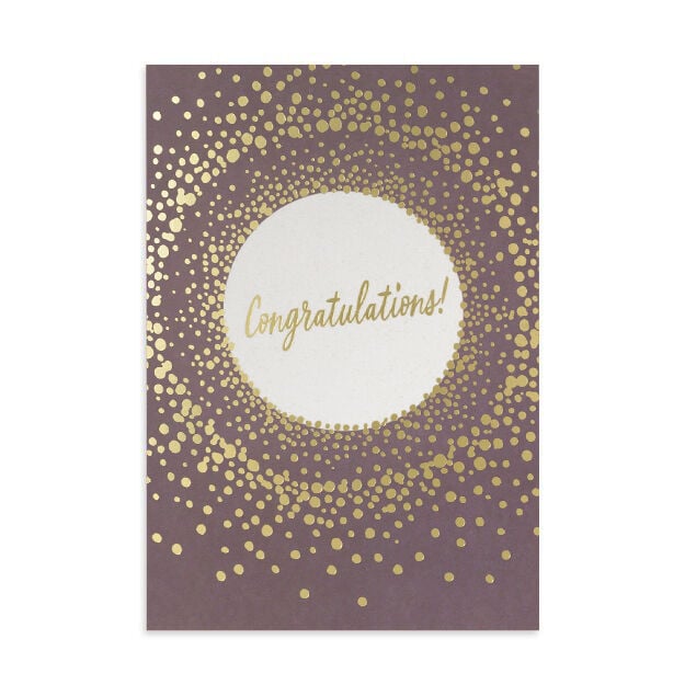 Gold Confetti Congratulations Card