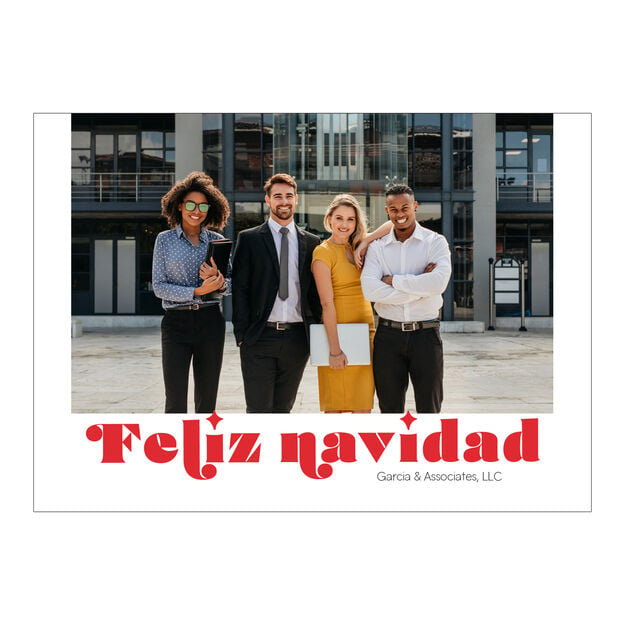 Feliz Navidad Spanish Christmas Photo Card