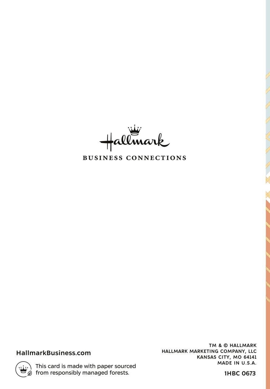 Elegant Lettering & Lines Happy Birthday Card