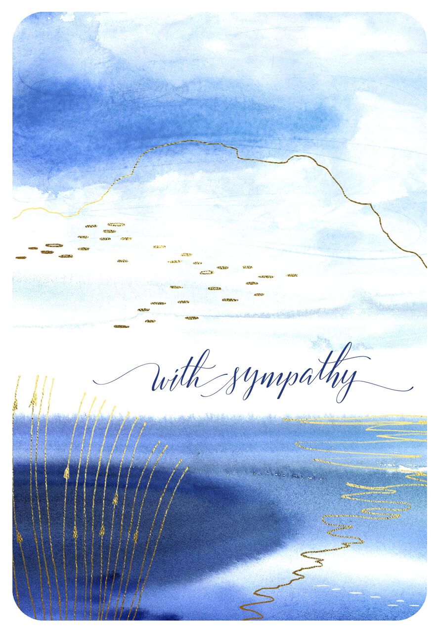 Watercolor Shore Sympathy Card
