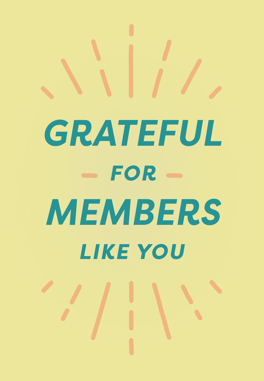 Grateful for Member Appreciation Card