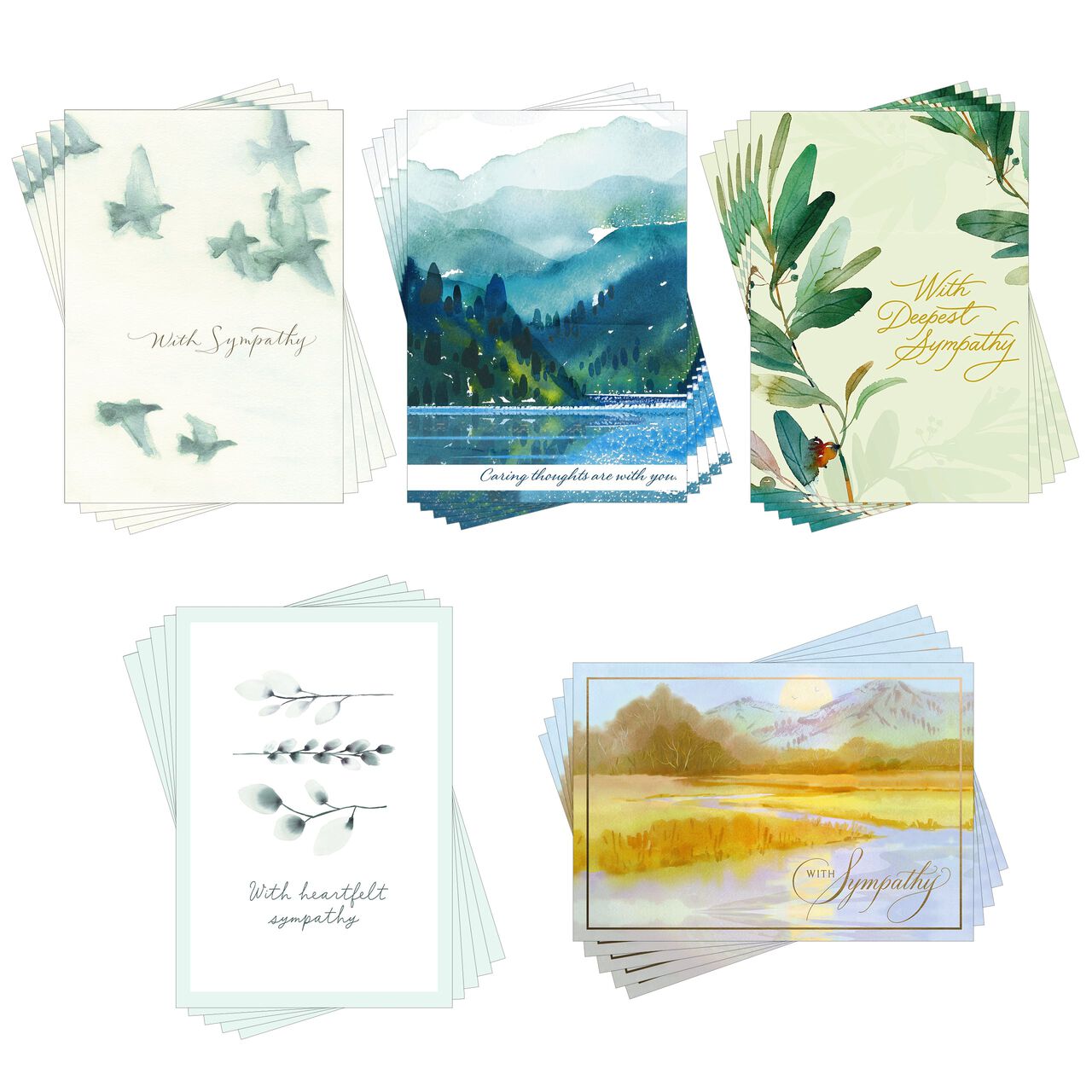 Quiet Condolences Assorted Sympathy Cards 25 Pack image number 0