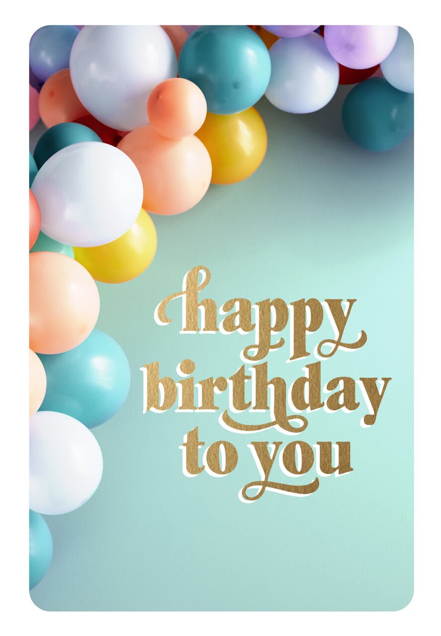 Balloon Arch Birthday Card