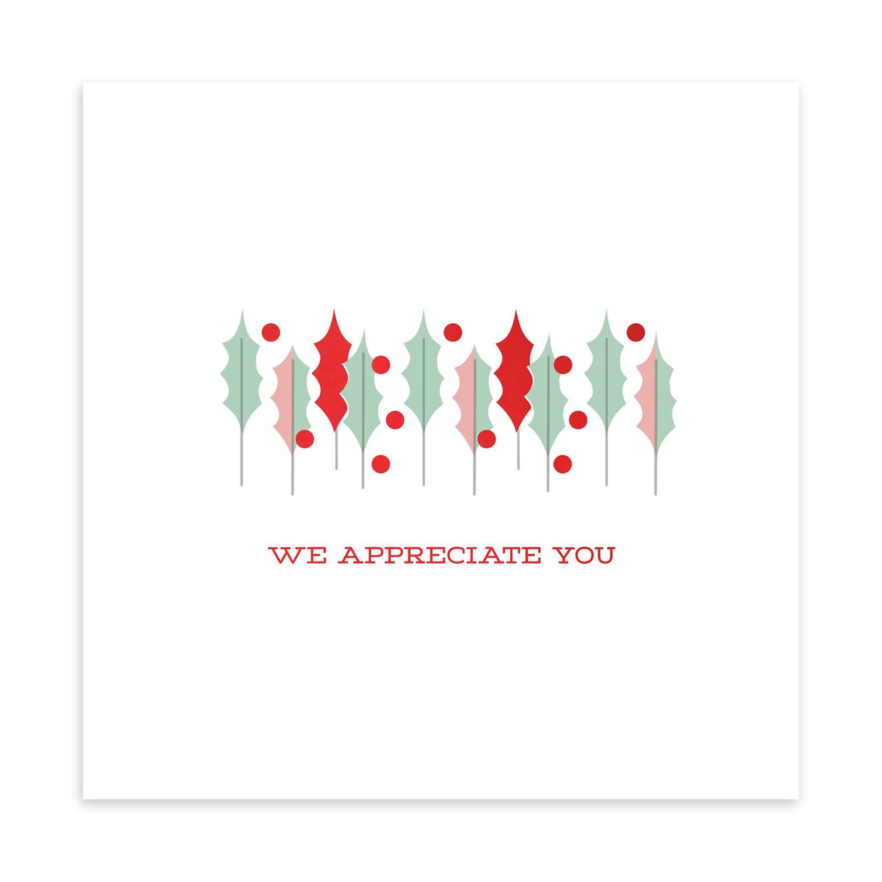 Holly & Berries Holiday Appreciation Card image number 0