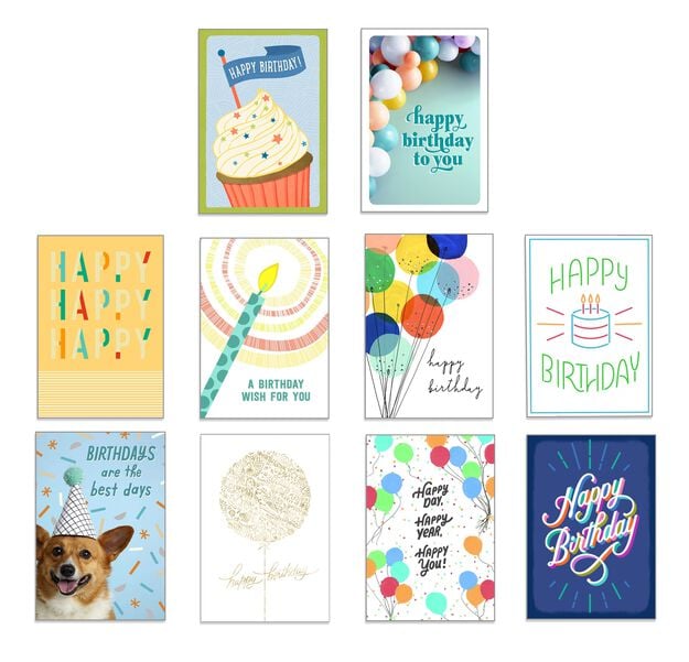 Classic Collection Assorted Birthday Cards 50 Pack