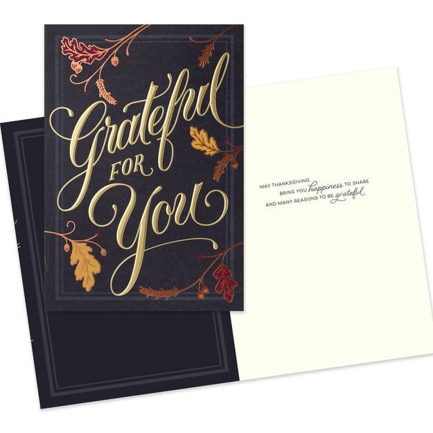 Grateful for You Assorted Thanksgiving Cards 25 Pack