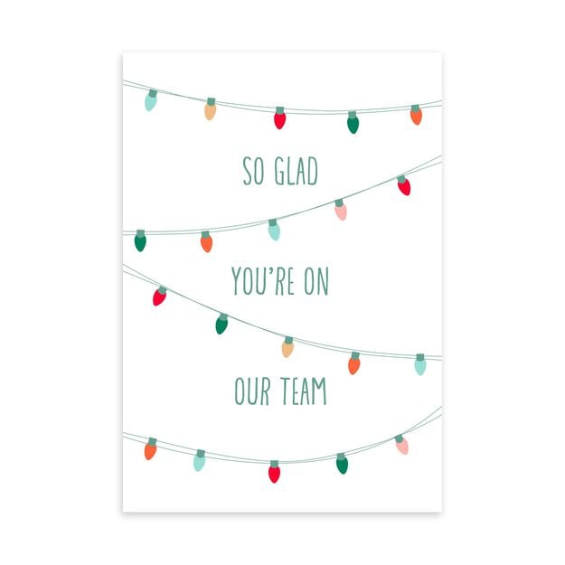 Grateful on Team & Lights Holiday Appreciation Card