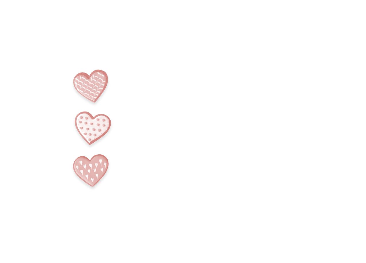 Heart Cookies & Thanks Valentine’s Day Card