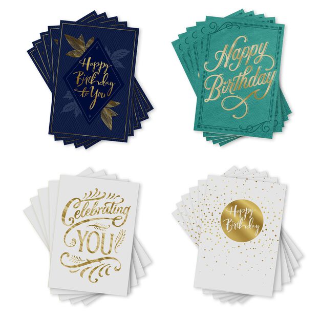 Refined with Foil Assorted Birthday Cards 100 Pack