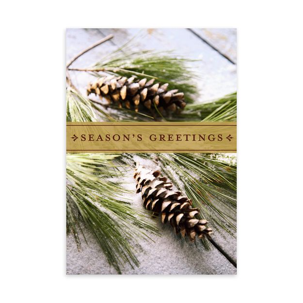 Pinecone Season Holiday Card