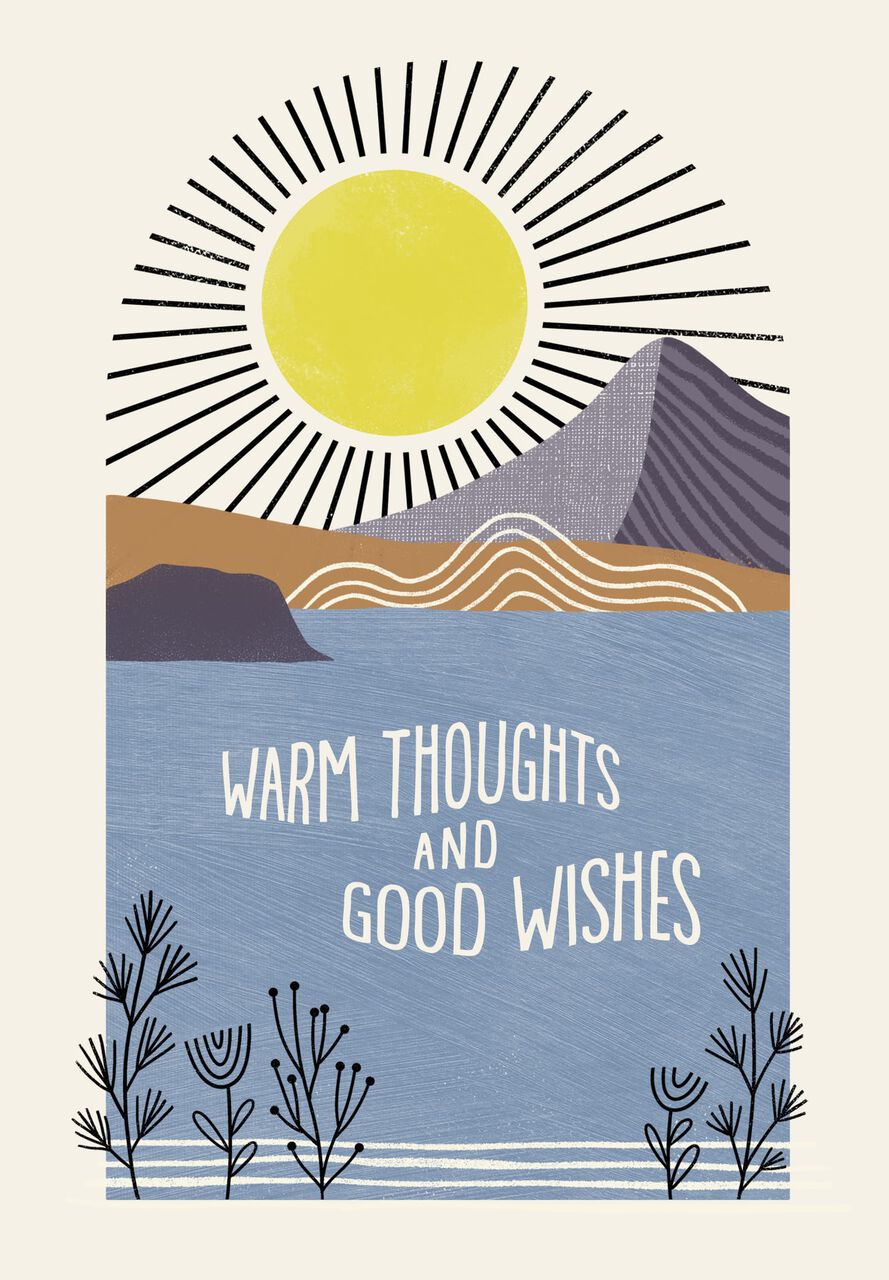 Warm Thoughts Sunny Lake Encouragement Card