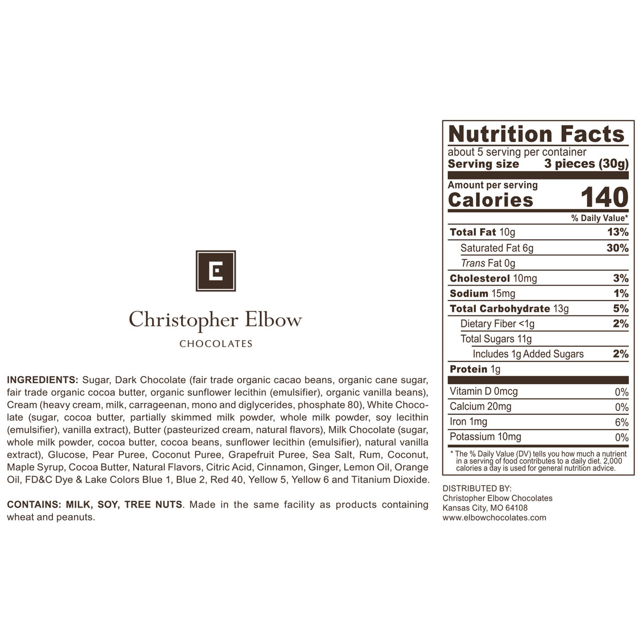 Christopher Elbow 16-Piece Holiday Chocolate Assortment image number 2