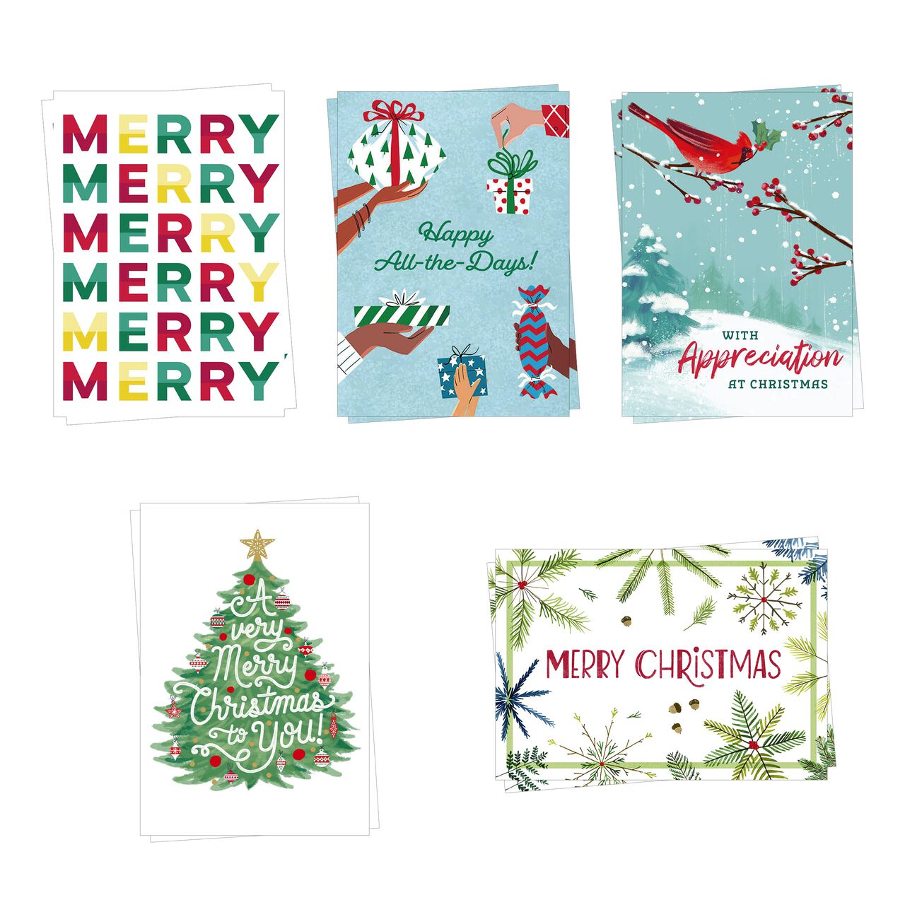 Classic Mix Assorted Christmas Cards 10 Pack image number 0