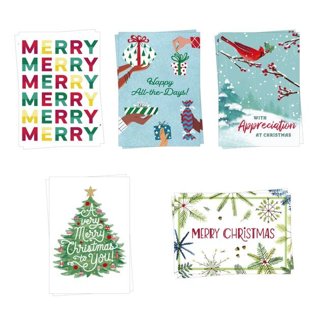 Classic Mix Assorted Christmas Cards 10 Pack