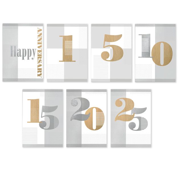 Milestone Years Assorted Work Anniversary Cards 25 Pack