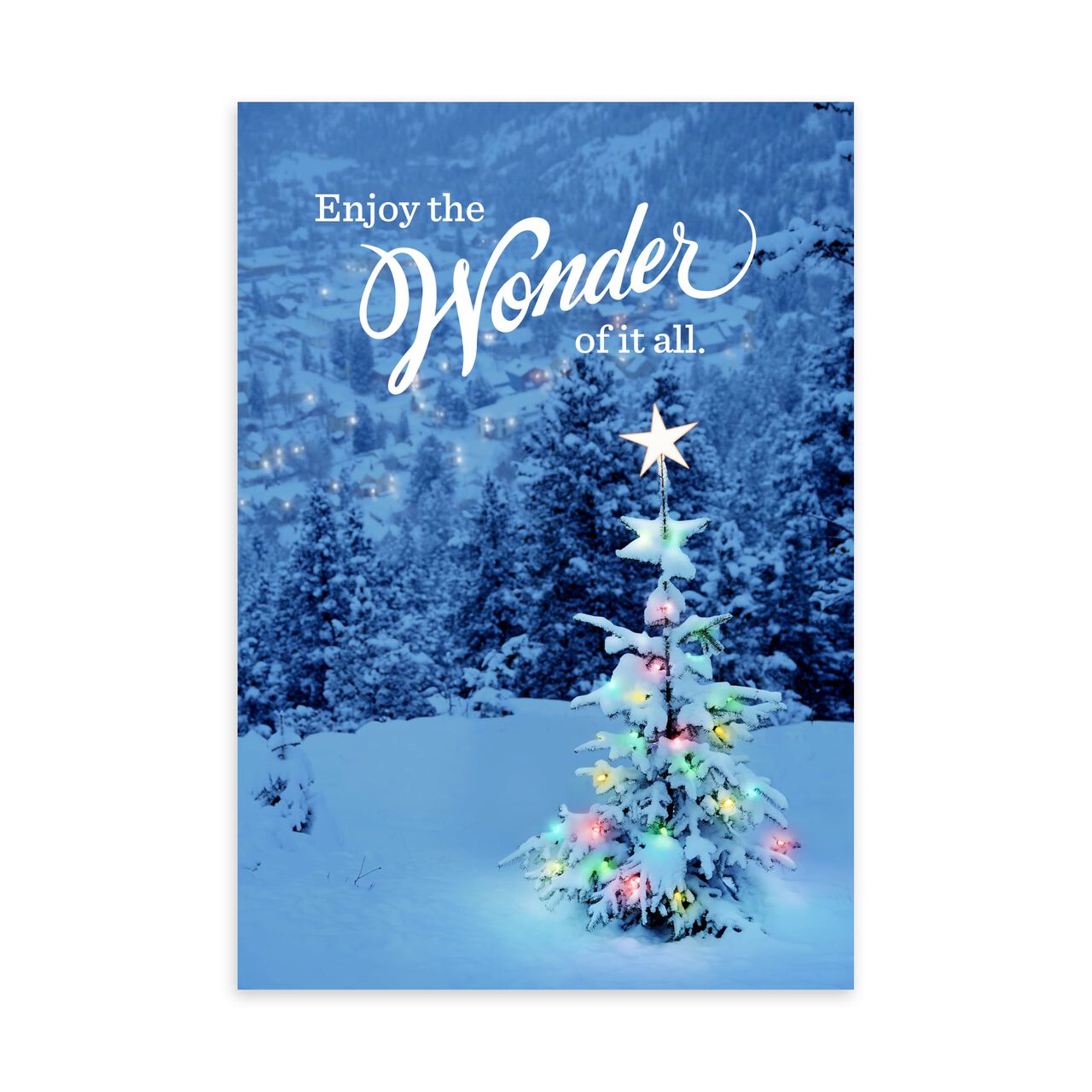 Wonder & Lighted Tree Holiday Card image number 0